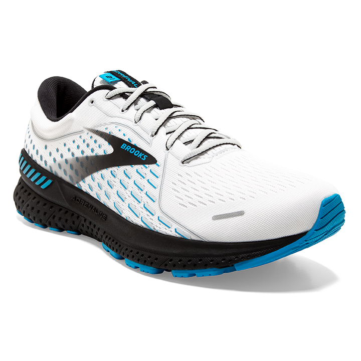 Brooks Mens Adrenaline GTS 21 store White/Grey/Atomic Blue Size 13