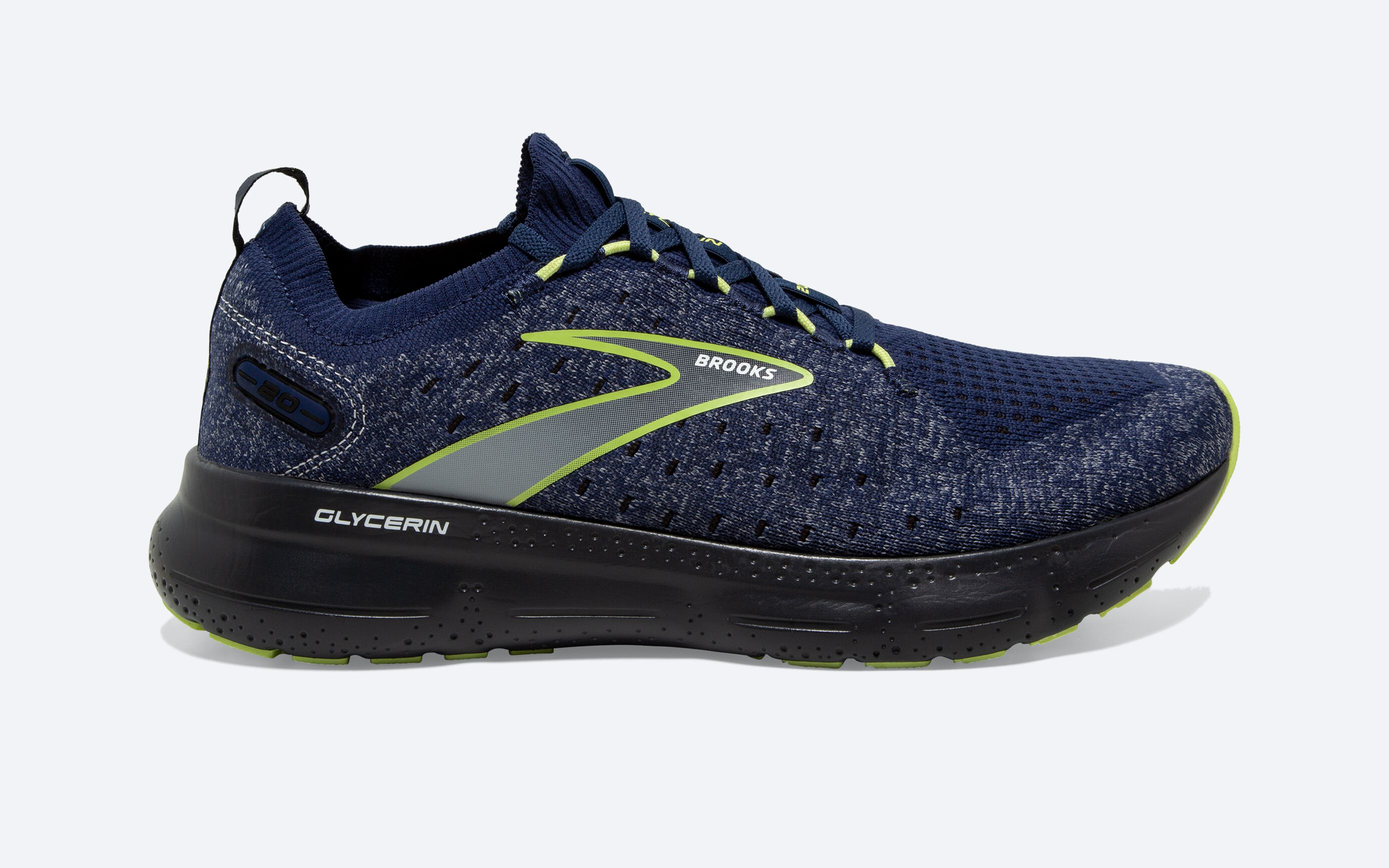 Brooks Men's Glycerin StealthFit 20 Blue/Ebony/Lime