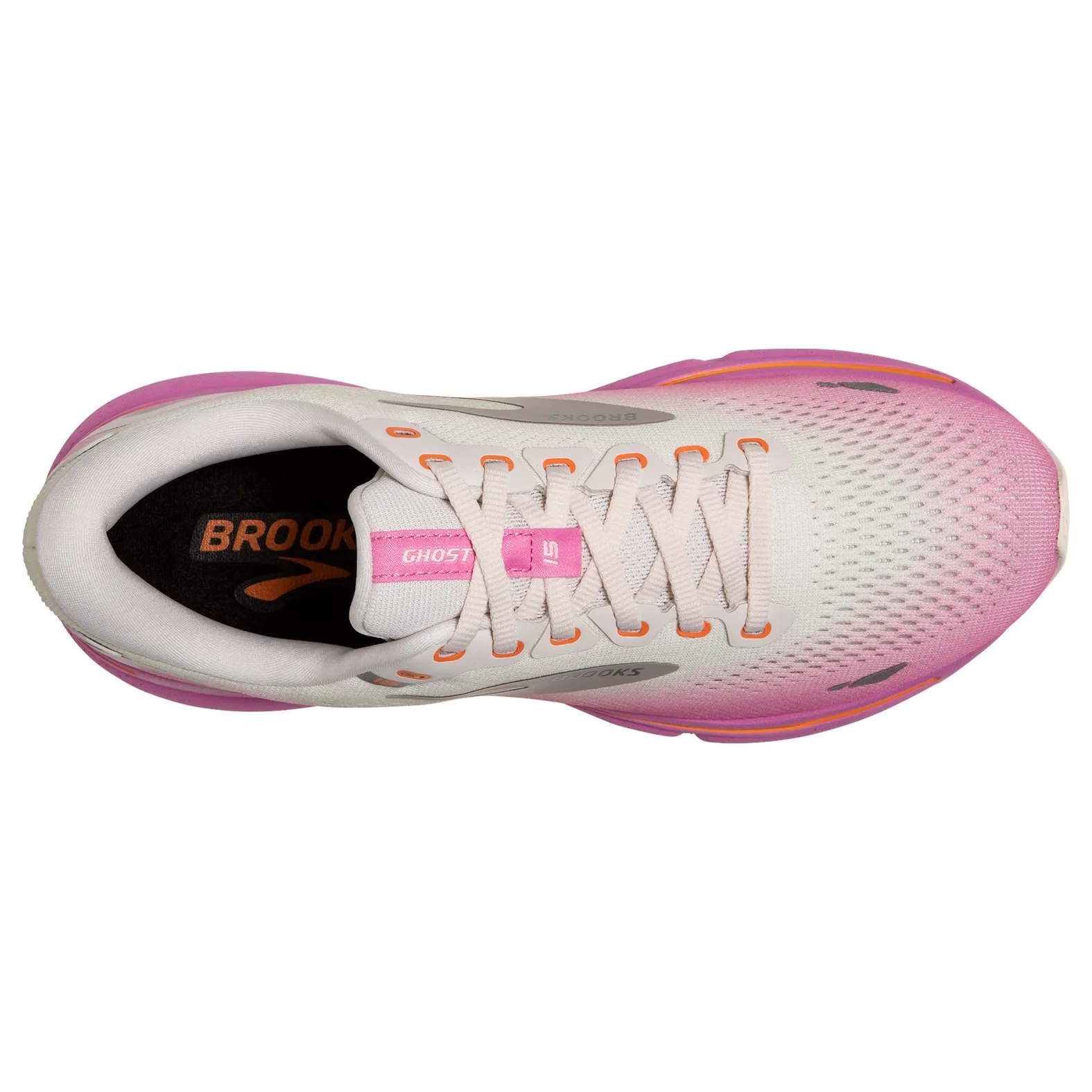 正規品25cm美品！Brooks Ghost 15 レディース スニーカー 8 Brooks Ghost 15 Women's Size 8 Running Shoes Crystal Grey