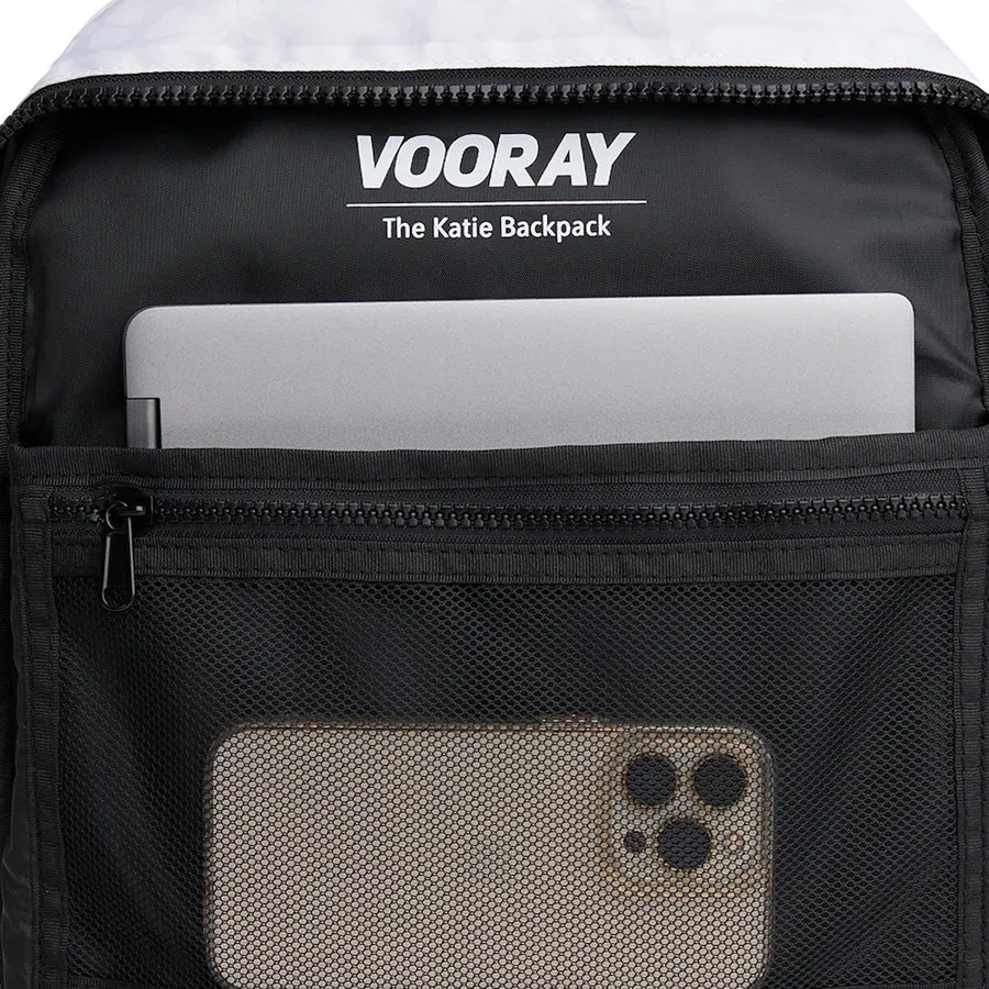 Vooray Katie Backpack white floral retro stripe Katie Backpack – White Floral Retro Stripe – Vooray main image 2