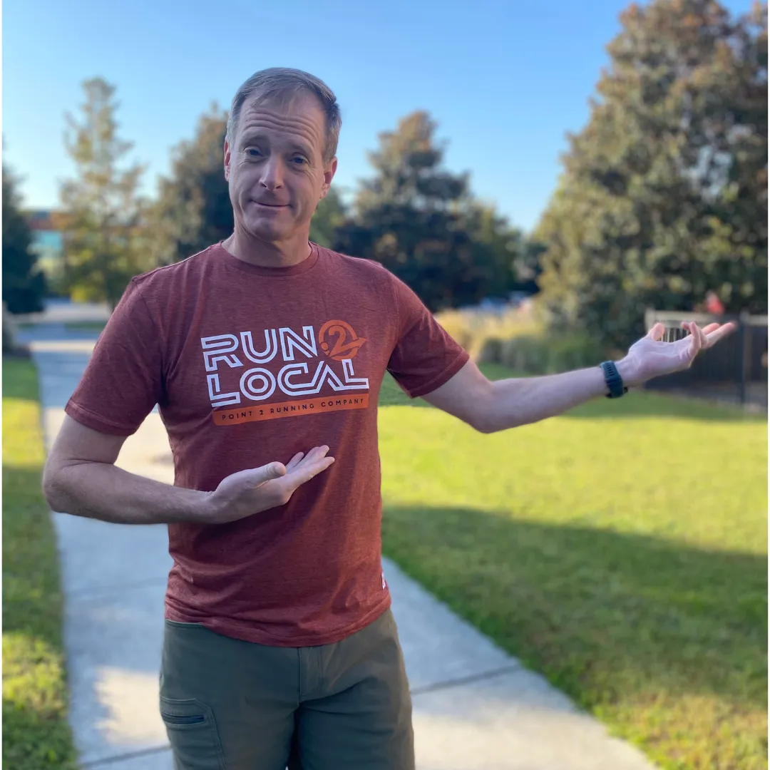 Point Running Company Men's 2024 Run Local Short Sleeve Russet Brown